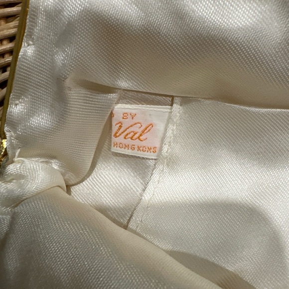 Vintage white sequin beaded small purse clutch satin liner - Du-Val Design - Picture 4 of 6